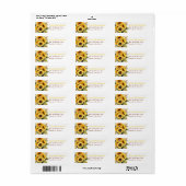 Zonnebloem Retouradreslabels Etiket (Full Sheet)