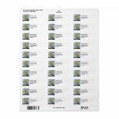 Zonnebloem Retouradreslabels Etiket (Full Sheet)