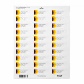 Zonnebloem Retouradreslabels Etiket (Full Sheet)