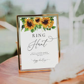 Zonnebloem Ring Hunt teken Reclamebord Met Voetstuk