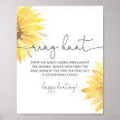 Zonnebloem ring jacht bruidsfeest spel poster (Voorkant)