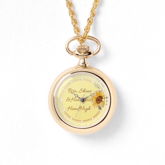 Zonnebloem - Rise, Shine & Hold Your Head High Horloge (Voorkant)