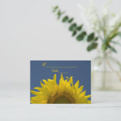 Zonnebloem Rising Wedding Place Card Plaatskaartje (Staand voorkant)