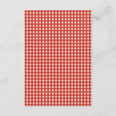 Zonnebloem Rode Accommodatie Burlap Trouwkaarten Informatiekaartje (Achterkant)