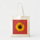 Zonnebloem Rode Canvas tas voor schoot (Voorkant)