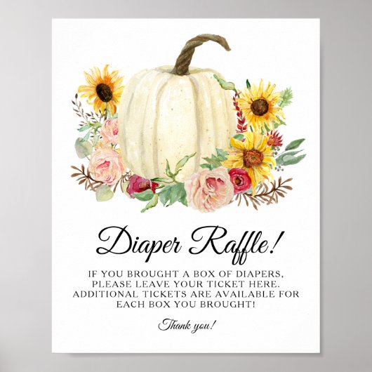 Zonnebloem Rode roze pompoen luzerne Raffle Poster (Voorkant)