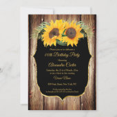 Zonnebloem Roesthout Zwarte goudpartij Kaart (Voorkant)