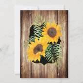 Zonnebloem Roesthout Zwarte goudpartij Kaart (Achterkant)