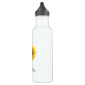 Zonnebloem roestvrij stalen flesje waterfles  (Rechts)