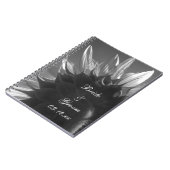 Zonnebloem rond de zwarte en witte tuin notitieboek (Linkerzijde)