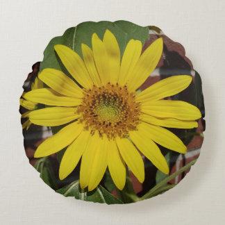 Zonnebloem Rond Kussen