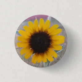 Zonnebloem Ronde Button 3,2 Cm
