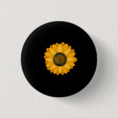 Zonnebloem Ronde Button 3,2 Cm (Voorkant)