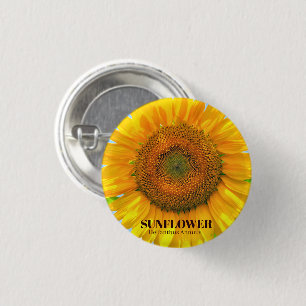 zonnebloem ronde button 3,2 cm