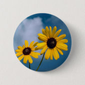 Zonnebloem Ronde Button 5,7 Cm (Voorkant)