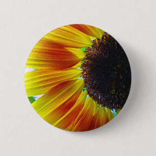 Zonnebloem Ronde Button 5,7 Cm