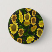 Zonnebloem Ronde Button 5,7 Cm (Voorkant)