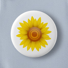 Zonnebloem Ronde Button 5,7 Cm