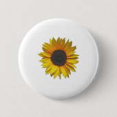 Zonnebloem Ronde Button 5,7 Cm (Voorkant)