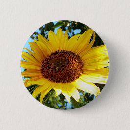 Zonnebloem Ronde Button 5,7 Cm