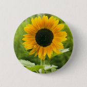 Zonnebloem Ronde Button 5,7 Cm (Voorkant)
