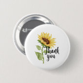 Zonnebloem Ronde Button 5,7 Cm (Voorkant /achterkant)