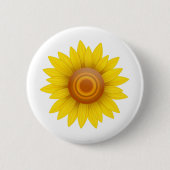 Zonnebloem Ronde Button 5,7 Cm (Voorkant)