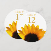 Zonnebloem Ronde Kaart (Voorkant / Achterkant)
