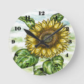 Zonnebloem Ronde Klok (Voorkant)