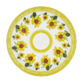 Zonnebloem Ronde Snijplank (Voorkant)