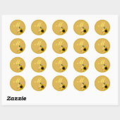 Zonnebloem Ronde Sticker (Vel)