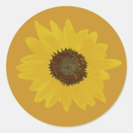 Zonnebloem Ronde Sticker