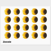 zonnebloem ronde sticker (Vel)