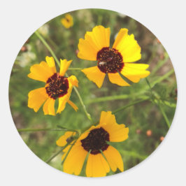 Zonnebloem Ronde Sticker