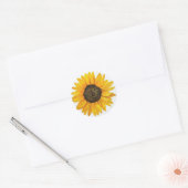 zonnebloem ronde sticker (Envelop)