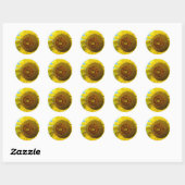 Zonnebloem Ronde Sticker (Vel)