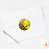 Zonnebloem Ronde Sticker (Envelop)