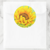 Zonnebloem Ronde Sticker (Tas)