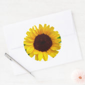 Zonnebloem Ronde Sticker (Envelop)