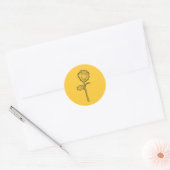 Zonnebloem Ronde Sticker (Envelop)