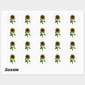 Zonnebloem Ronde Sticker (Vel)