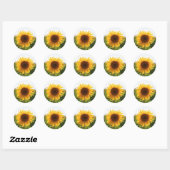 Zonnebloem Ronde Sticker (Vel)