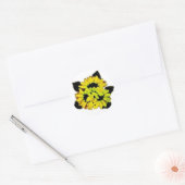 Zonnebloem Ronde Sticker (Envelop)