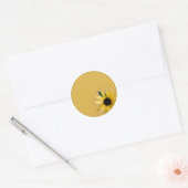 Zonnebloem Ronde Sticker (Envelop)