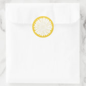 zonnebloem ronde sticker (Tas)