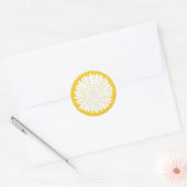 zonnebloem ronde sticker (Envelop)