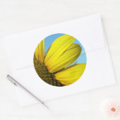 Zonnebloem Ronde Sticker (Envelop)