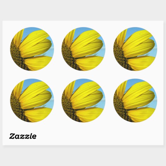 Zonnebloem Ronde Sticker (Vel)
