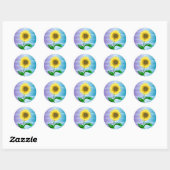 Zonnebloem Ronde Sticker (Vel)