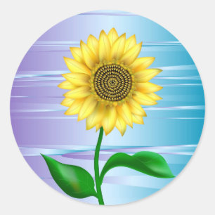Zonnebloem Ronde Sticker